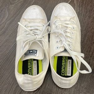 White on white converse with lunarlon kids size 4.5